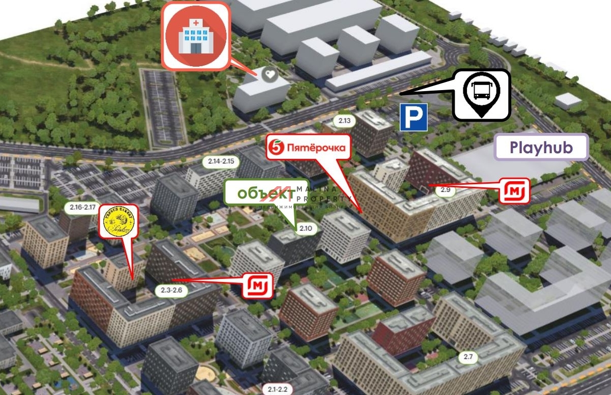 Продажа помещения с арендаторами в ЖК Ильинские луга