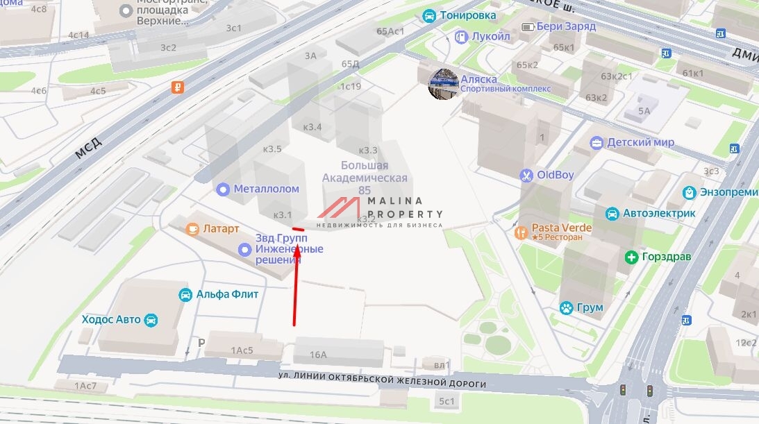 Продажа помещения в жилом комплексе Большая Академическая 85