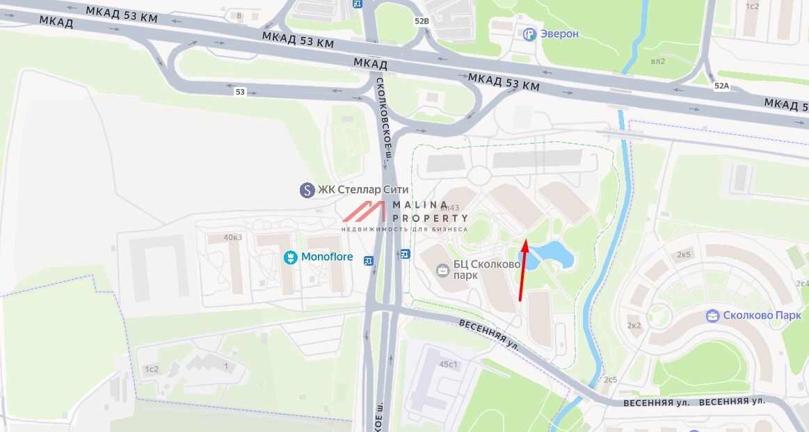 Аренда помещения в БЦ Сколково парк