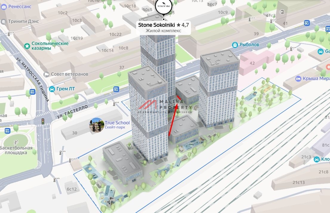 Продажа торгового помещения в жилом комплексе Stone Sokolniki