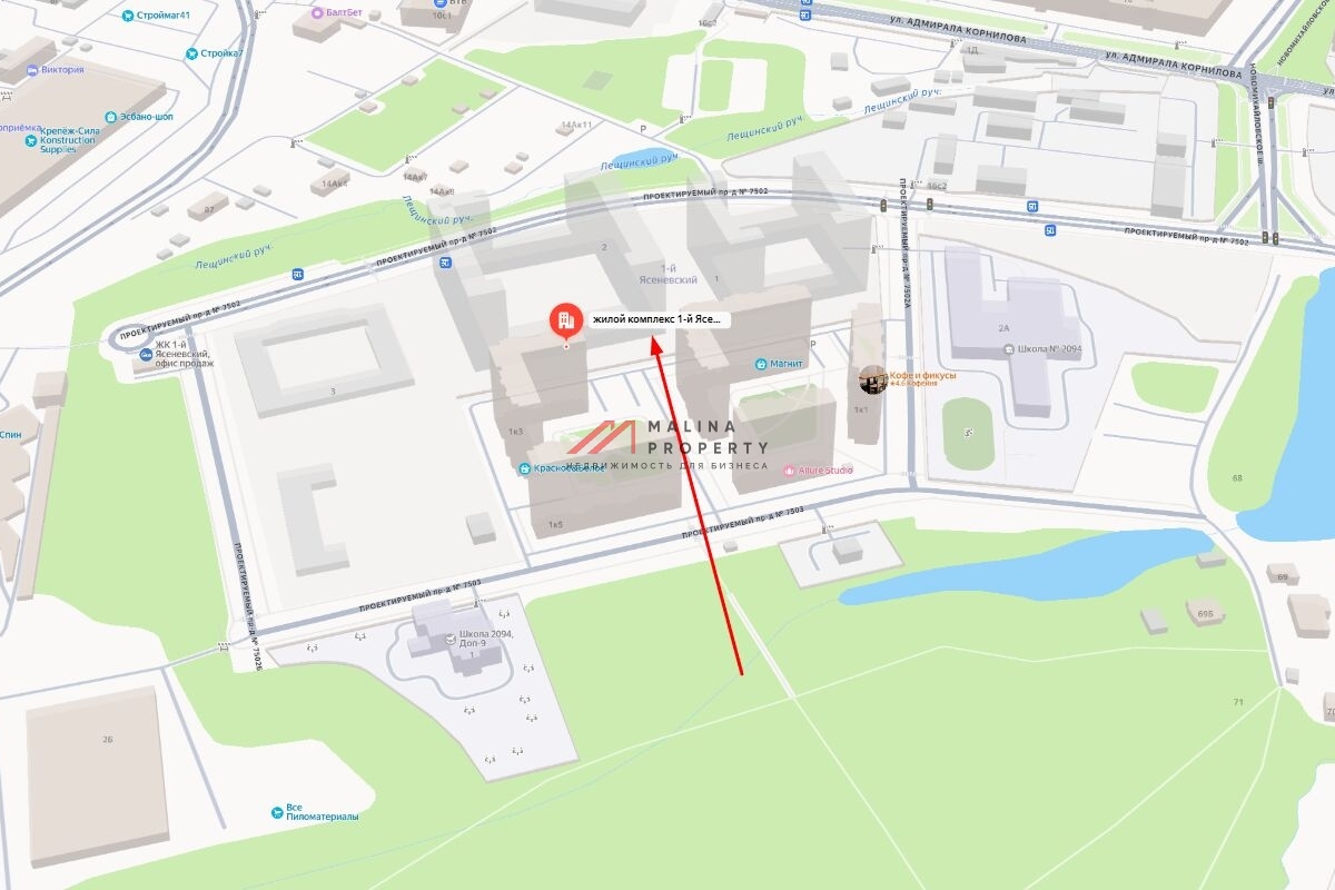 Продажа помещения с арендатором аптека в ЖК "1-й Ясеневский" 