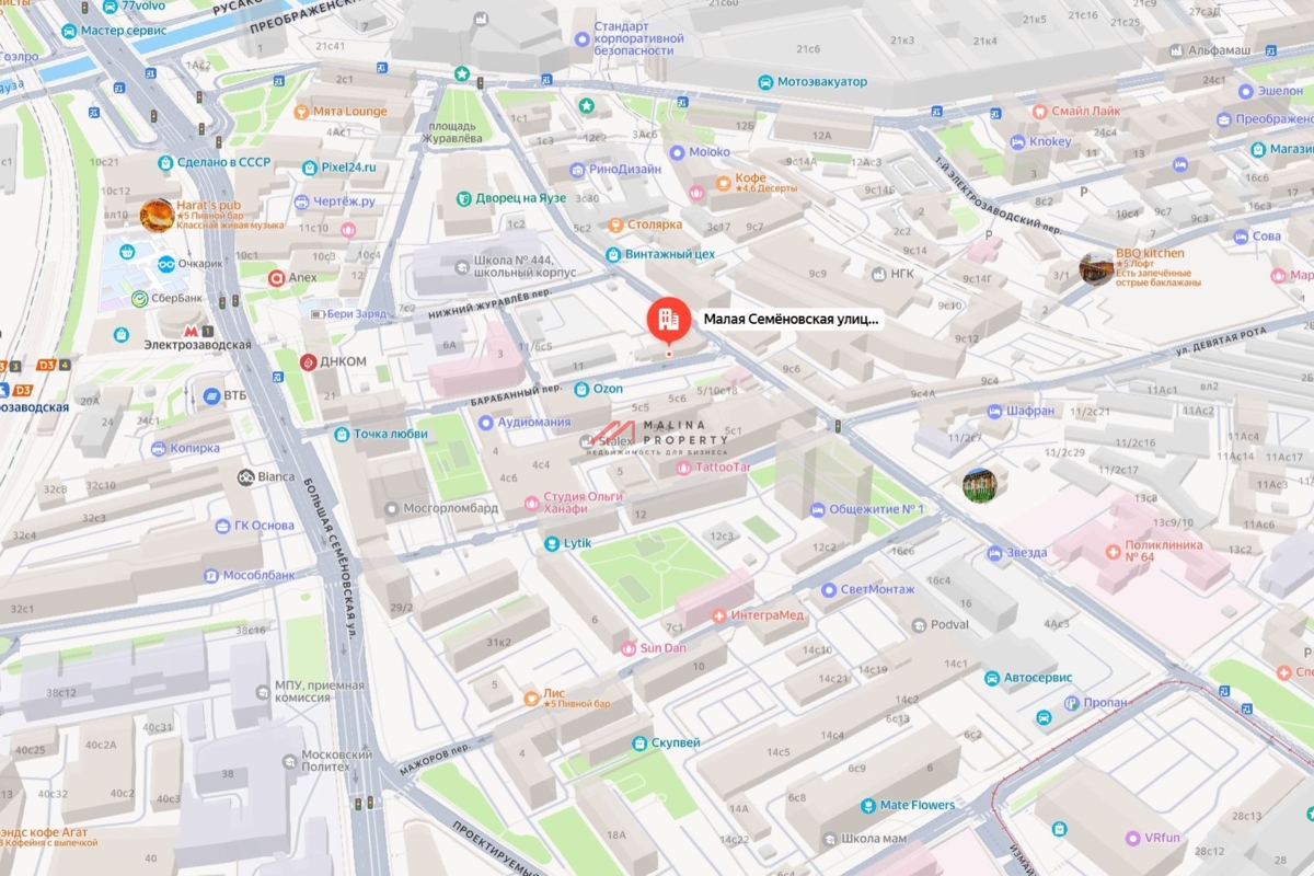 Продажа здания с арендаторами на Малой Семеновской