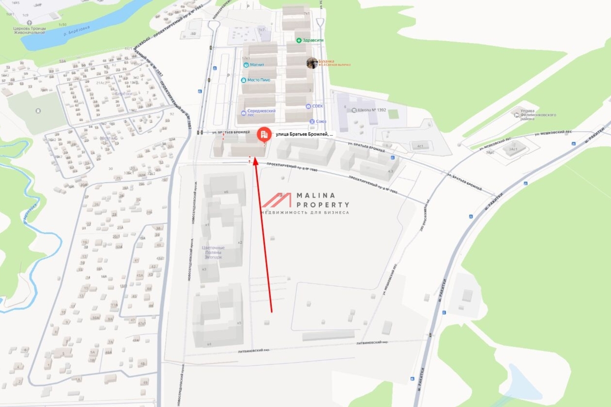 Аренда торгового помещения в ЖК «Середневский лес»