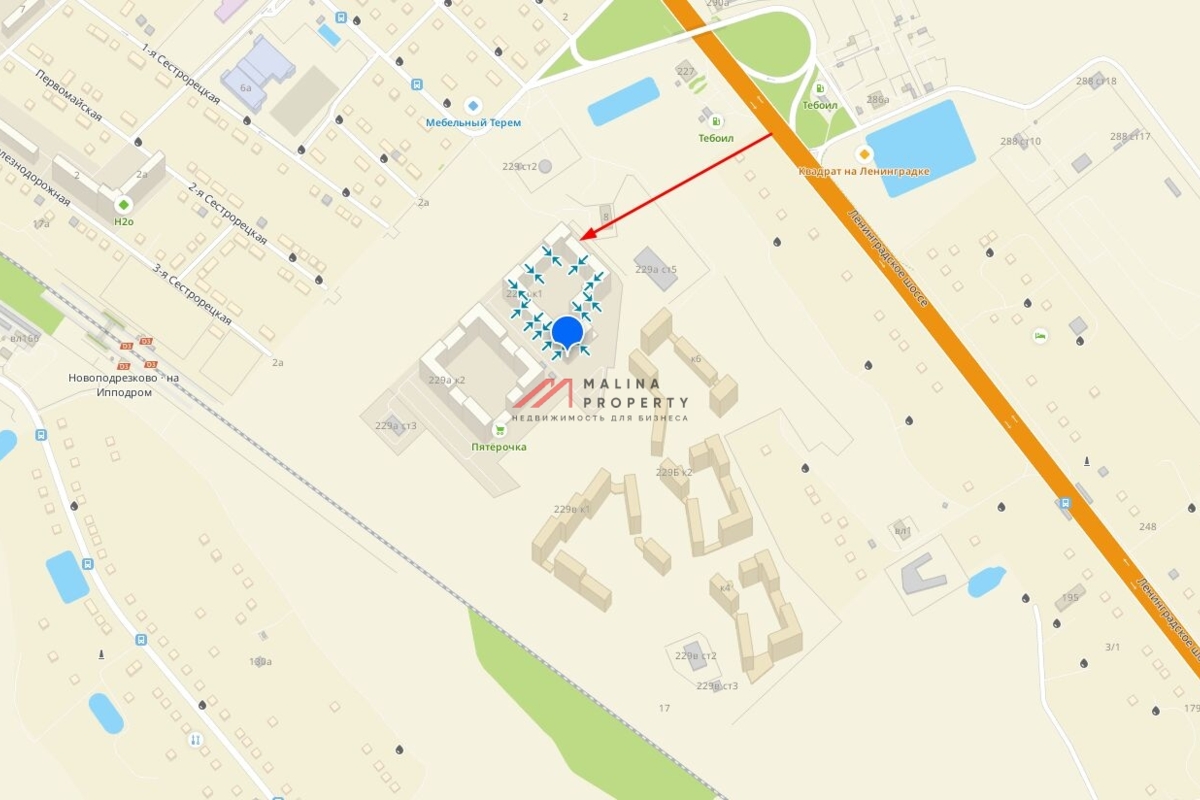 Аренда торгового помещения в ЖК "Молжаниново"