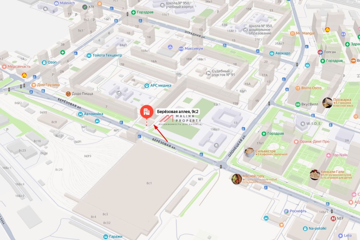 Продажа помещения с арендаторами на Березовой аллее