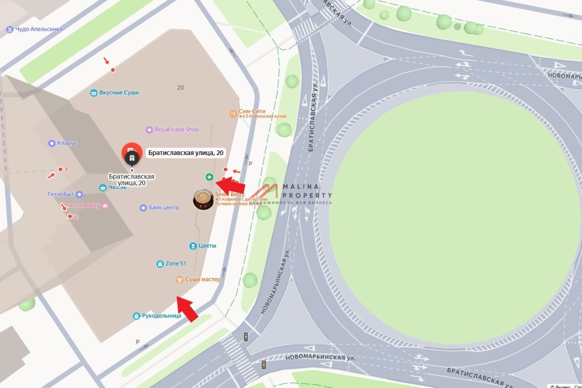 Аренда торгового помещения на Братиславской