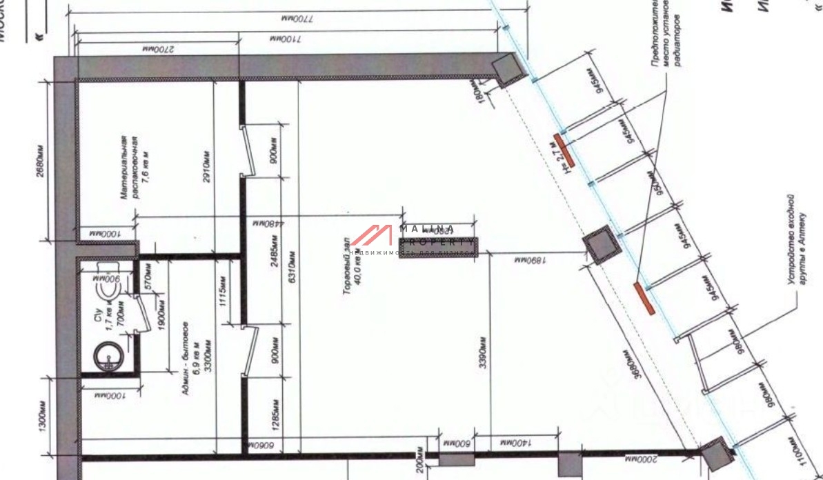 Продажа торгового помещения с аптекой Здравсити