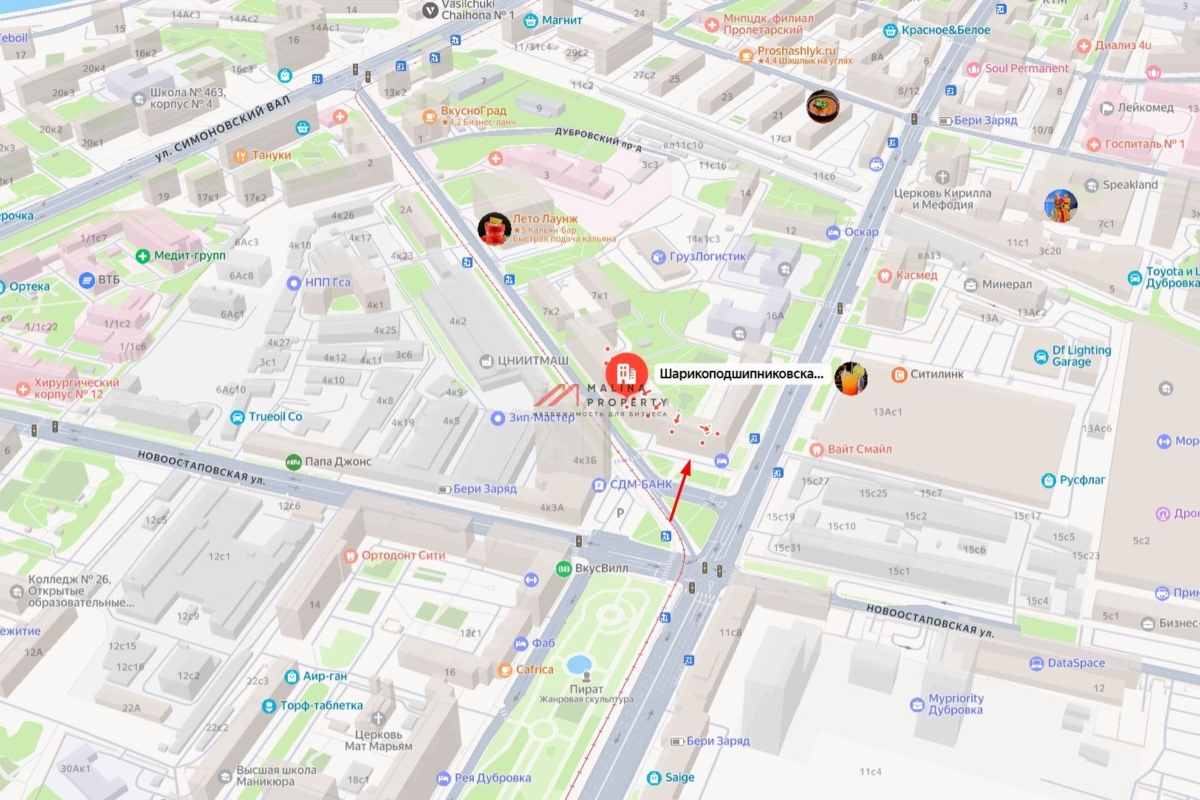 Аренда торгового помещения у метро Дубровка