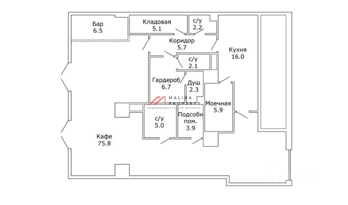 Аренда помещения под общепит в жилом комплексе "Остров"