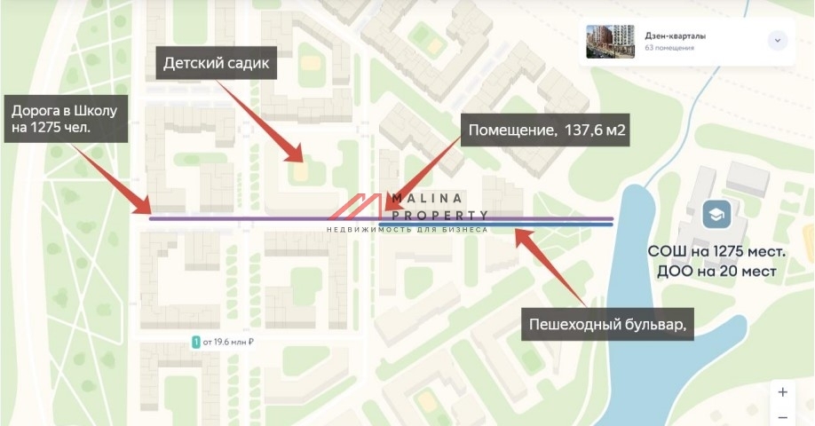 Аренда помещения в комплексе Дзен кварталы