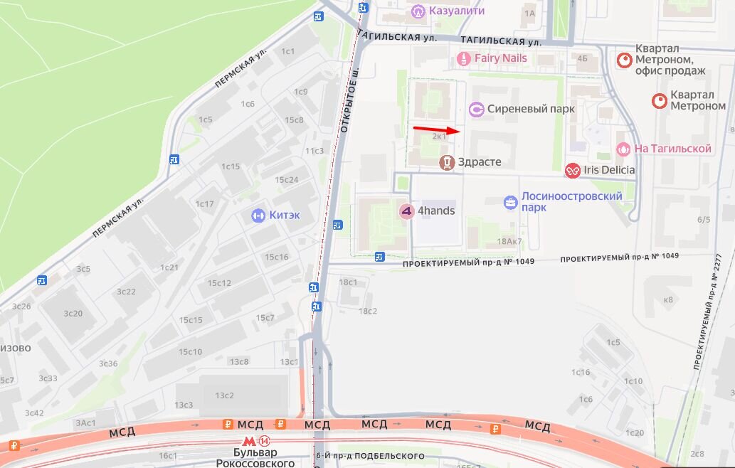 Аренда помещения в жилом комплексе Сиреневый парк