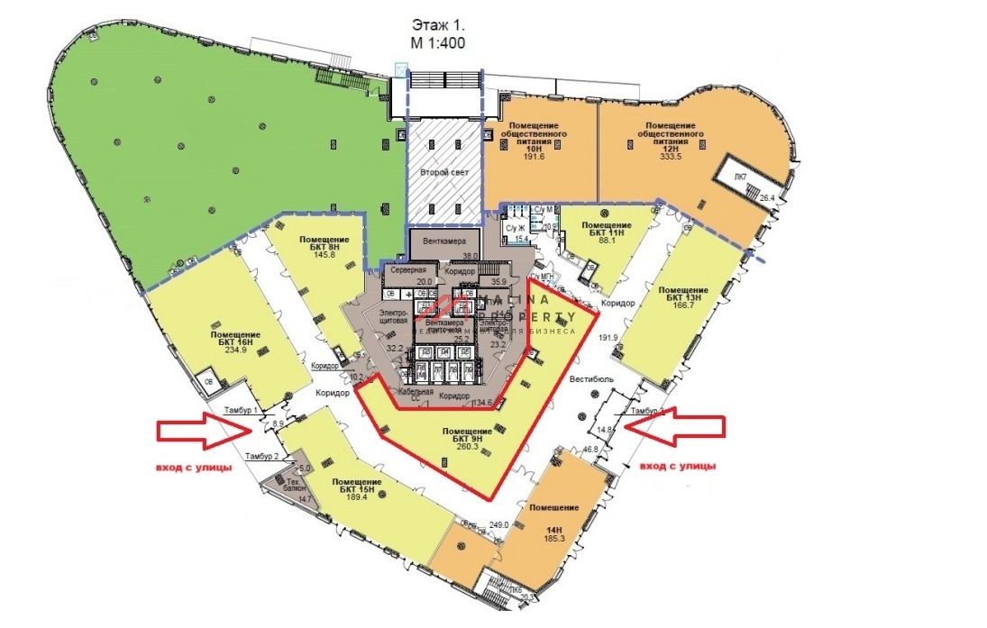 Аренда торгового помещения в жилом комплексе  Full House