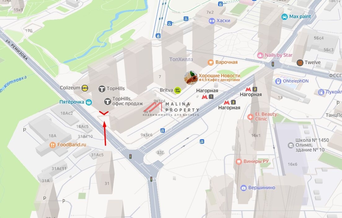 Продажа торгового помещения в ЖК "TopHILLS"