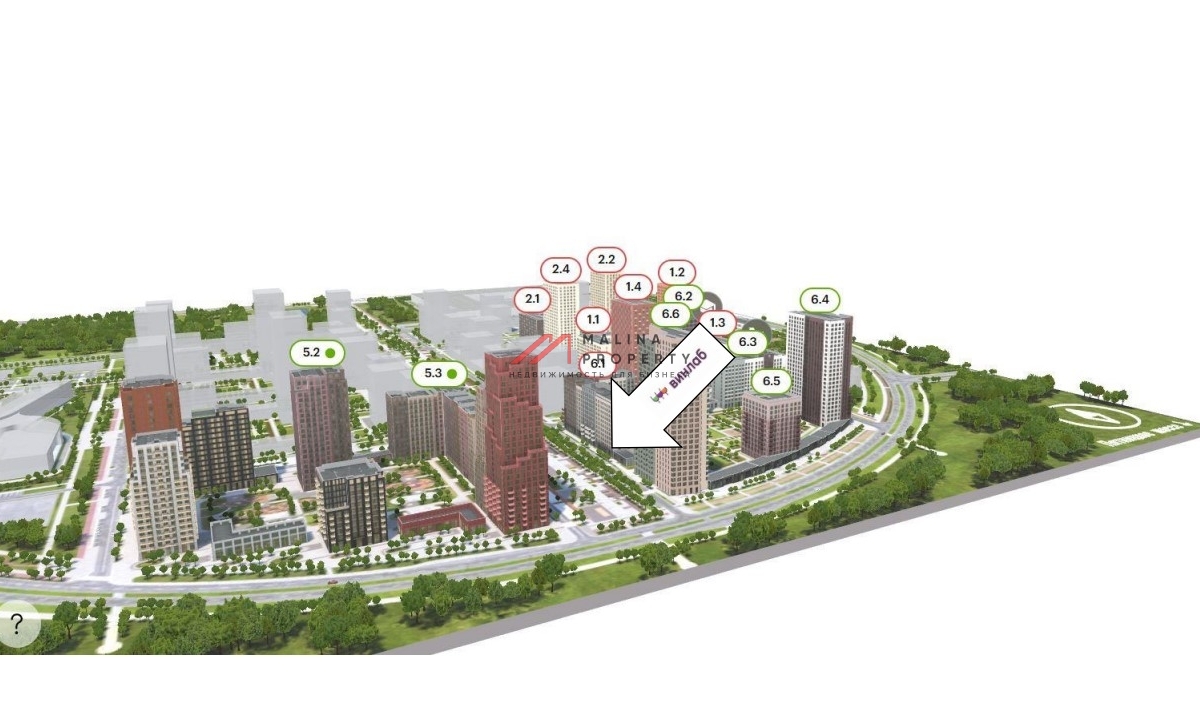 Продажа помещения с арендатором "Винлаб" в ЖК "Зелёный парк" 