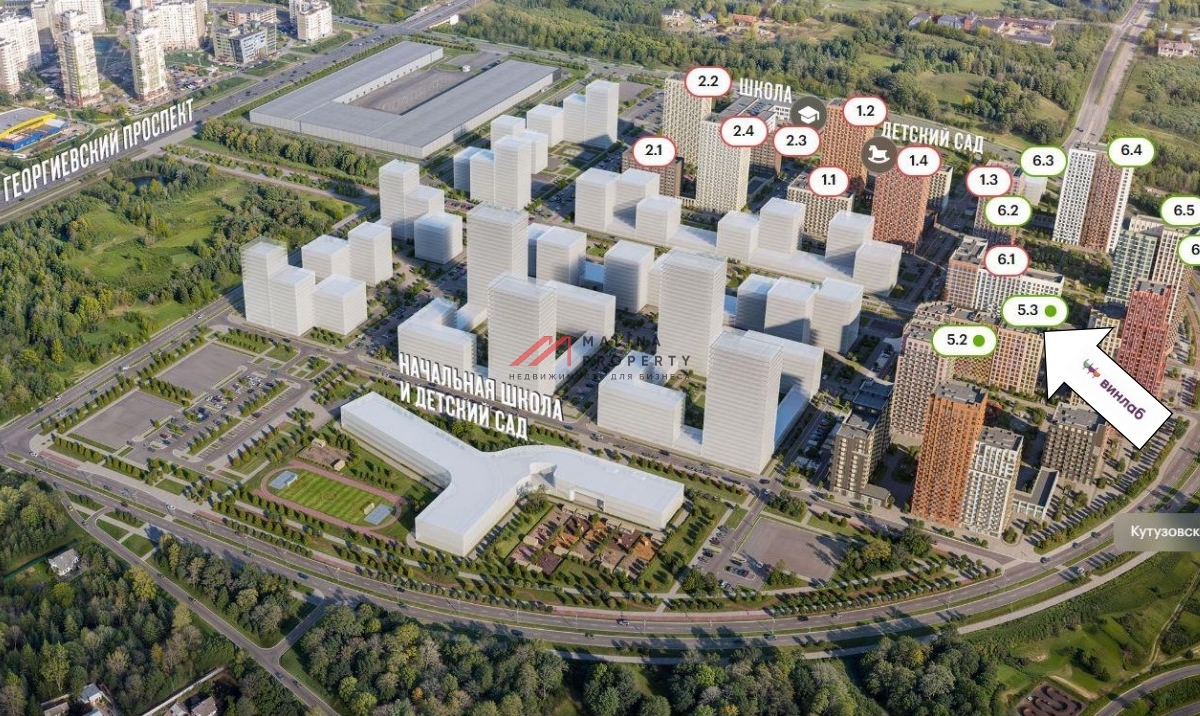 Продажа помещения с арендатором "Винлаб" в ЖК "Зелёный парк" 