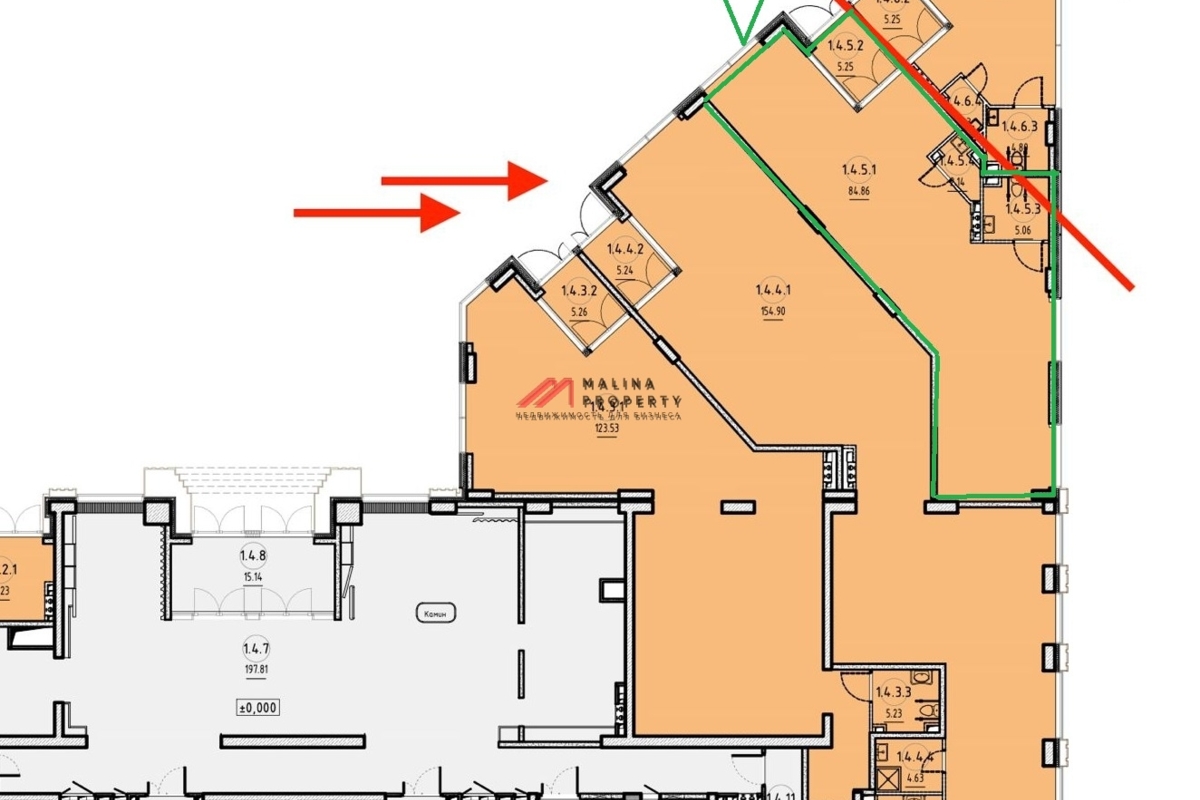 Продажа помещения в ЖК "Will Towers" на 1-й линии