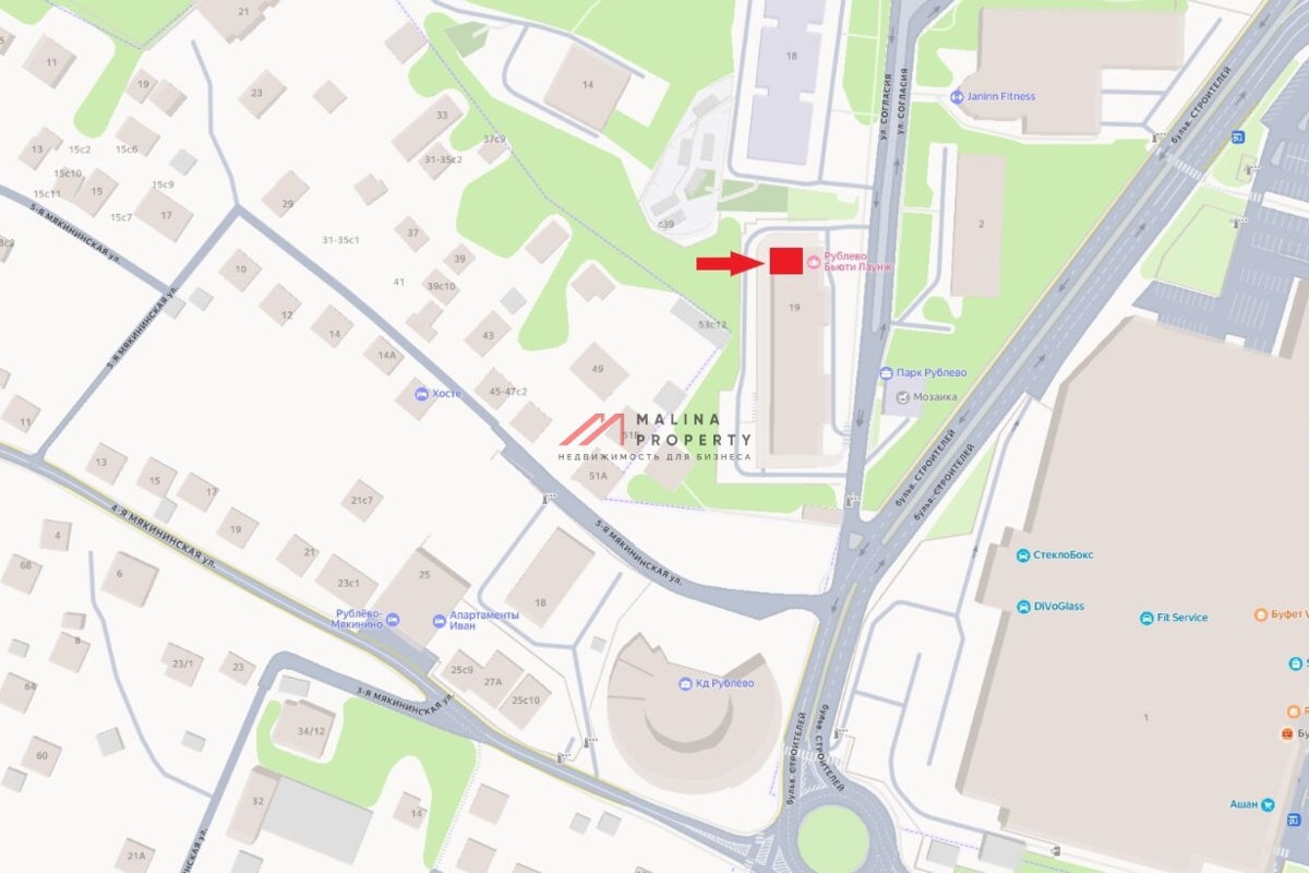 Аренда торгового помещения в ЖК "Рублево парк"