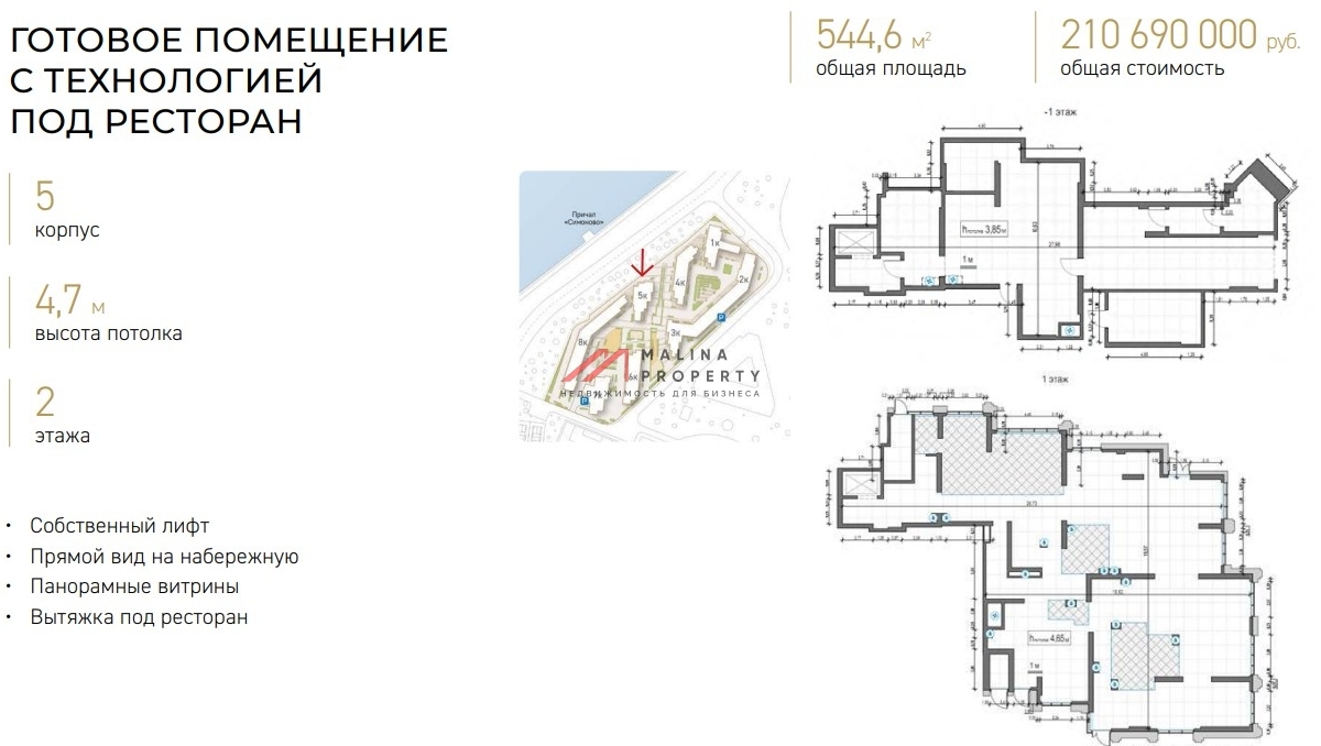 Продажа торгового помещения под ресторан в жилом комплексе Foriver