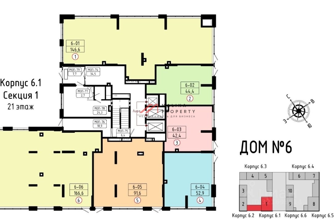 Продажа помещения в жилом комплексе Бунинские кварталы