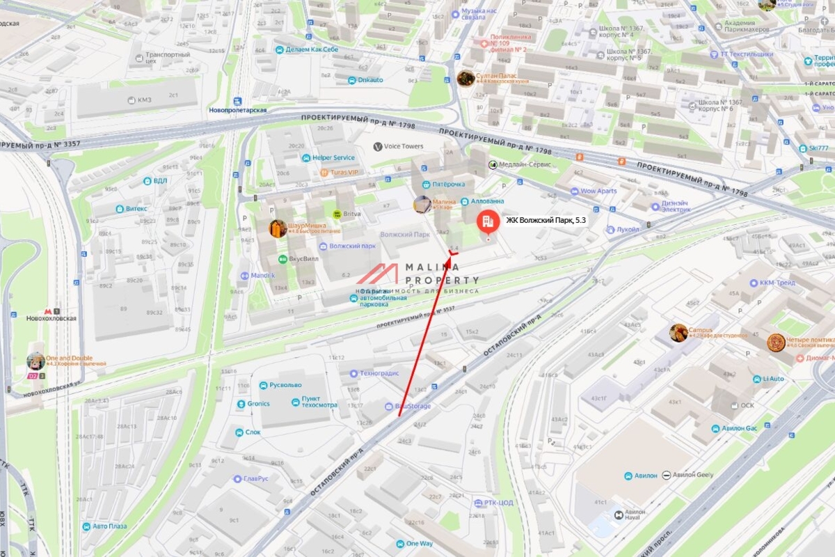 Продажа торгового помещения в ЖК "Волжский парк" 