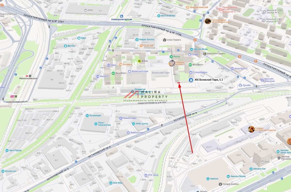 Продажа торгового помещения в ЖК "Волжский парк" 