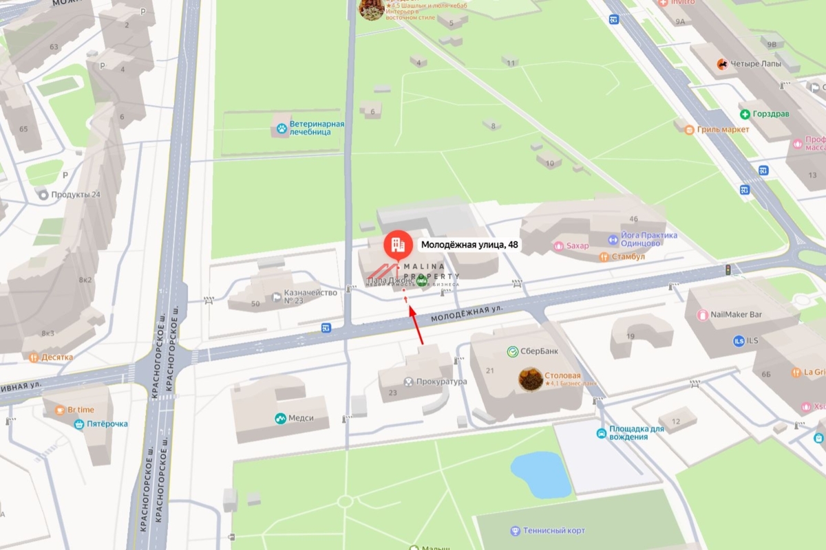 Продажа торгового помещения с арендаторами в Бизнес центре