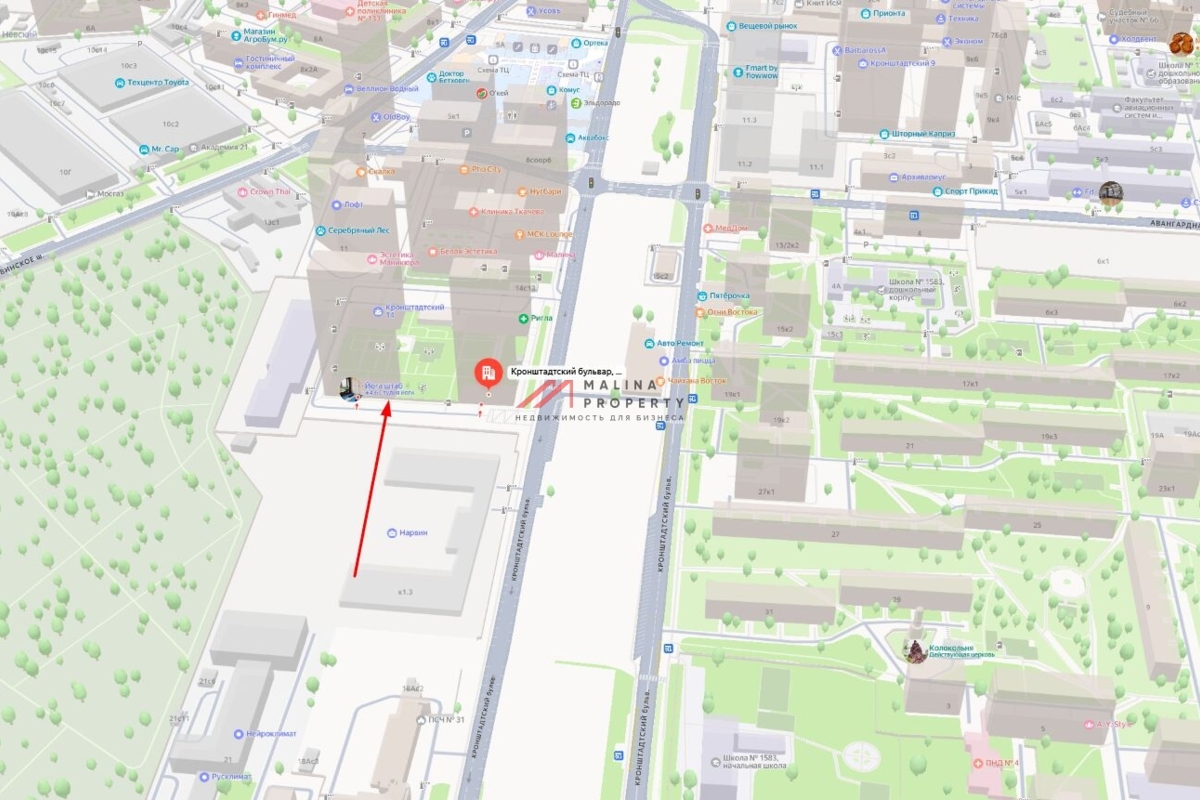 Аренда нежилого помещения в ЖК «Кронштадтский 14»