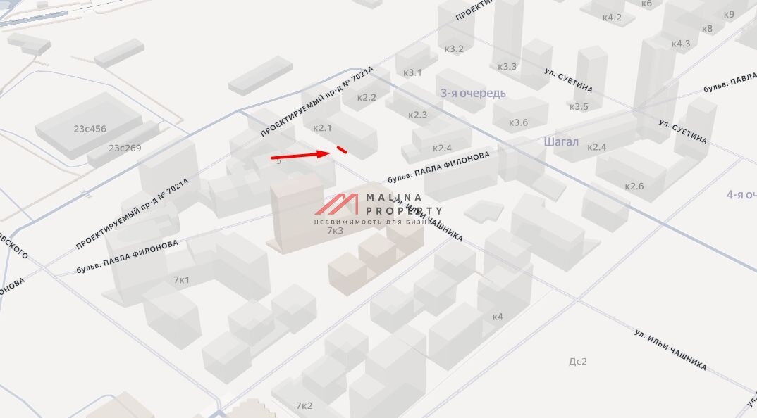 Продажа торгового помещения в ЖК "Shagal"