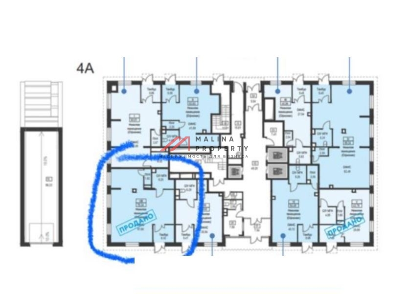 Аренда торгового помещения в ЖК "Одинбург"