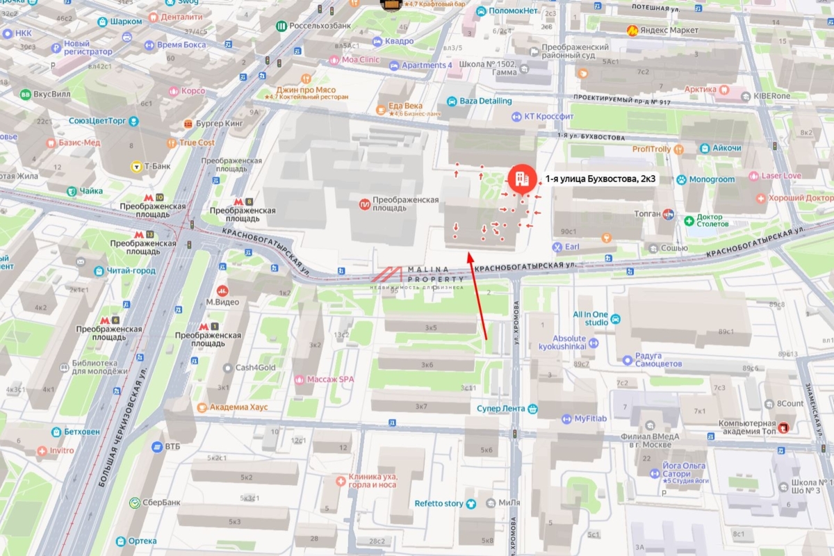 Аренда торгового помещения в ЖК «Преображенская площадь»