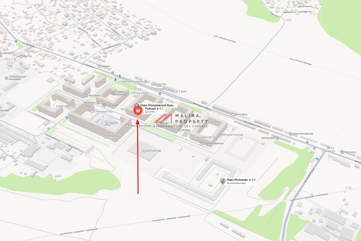 Аренда торгового помещения в ЖК "Новое-Молоково"