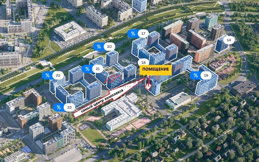 Аренда коммерческого помещения в ЖК "Остафьево" 