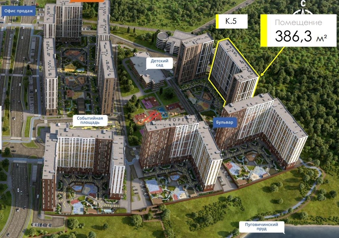 Продажа помещения под супермаркет в ЖК "1-й Донской" 