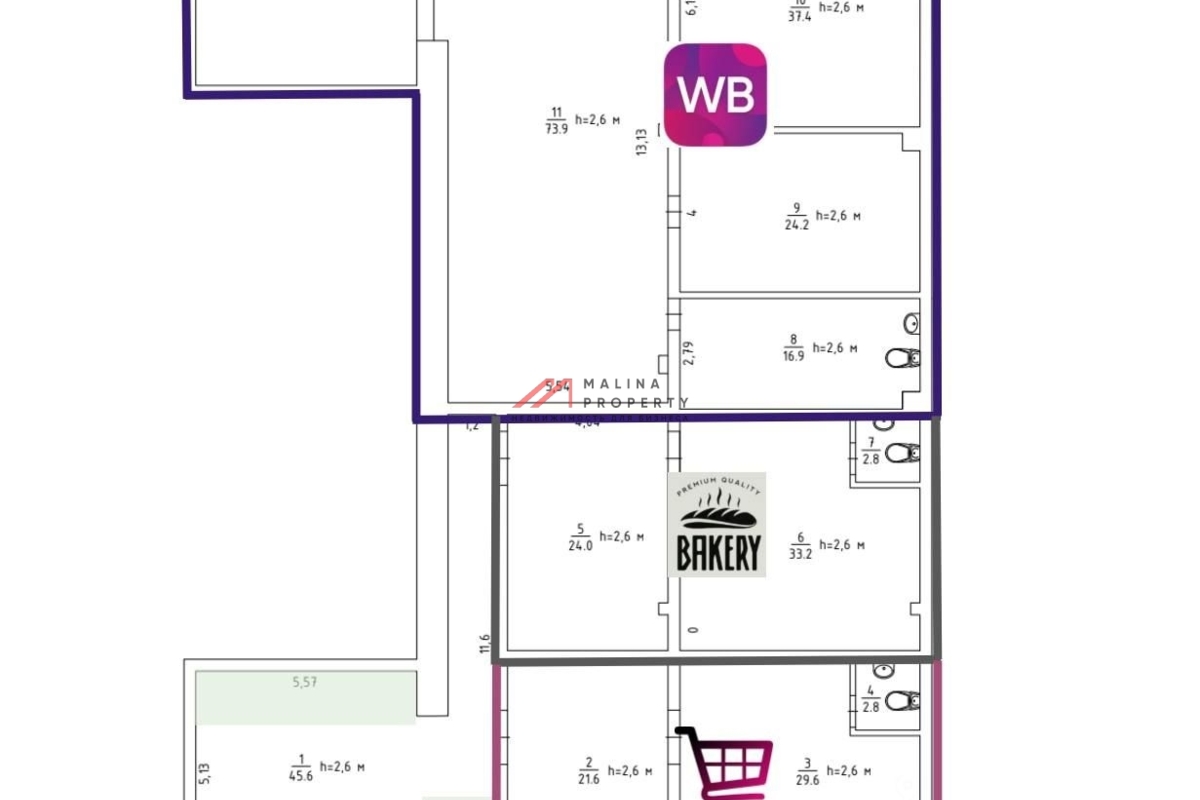 Продажа помещения с арендаторами 