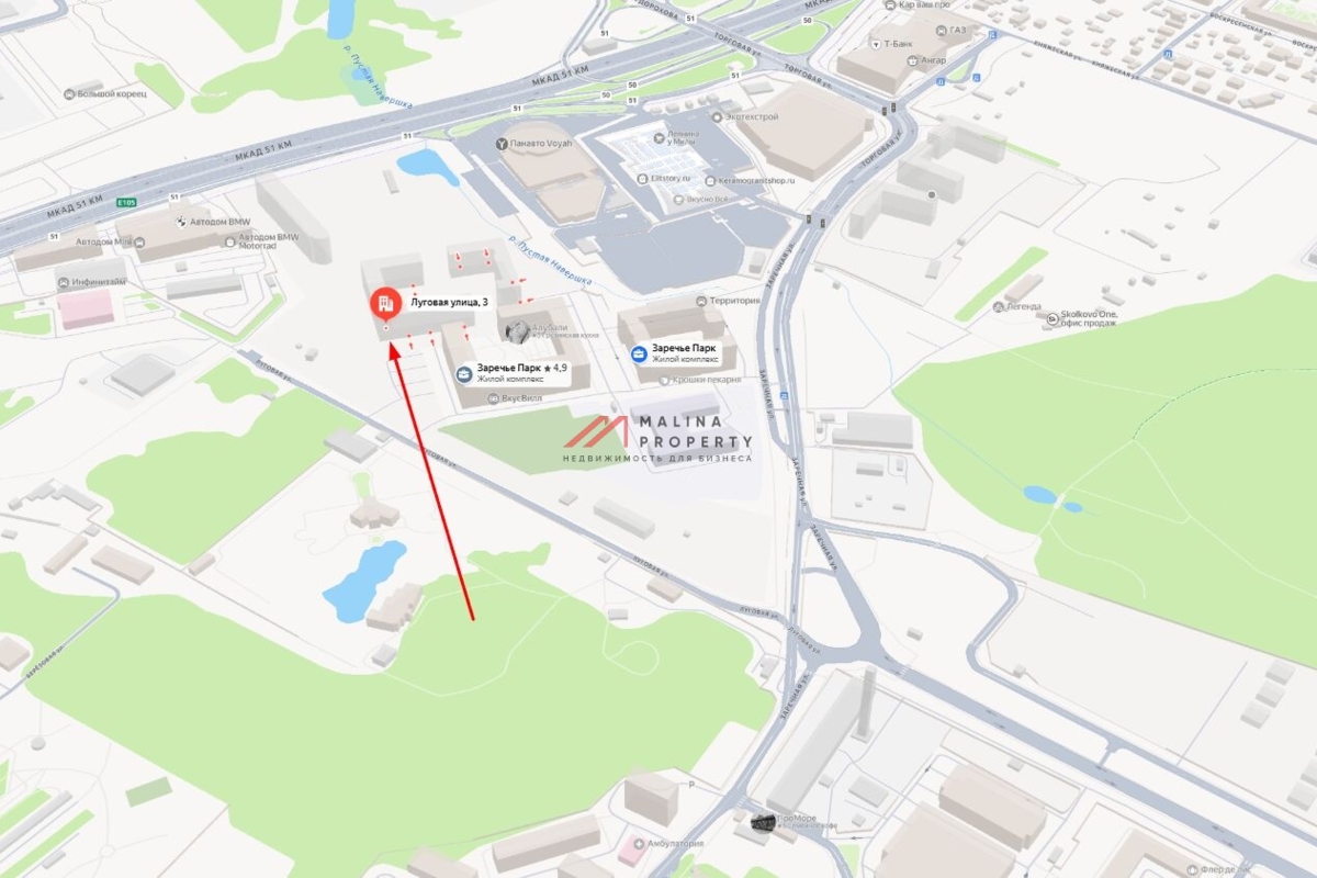 Аренда торгового помещения в ЖК «Заречье Парк»