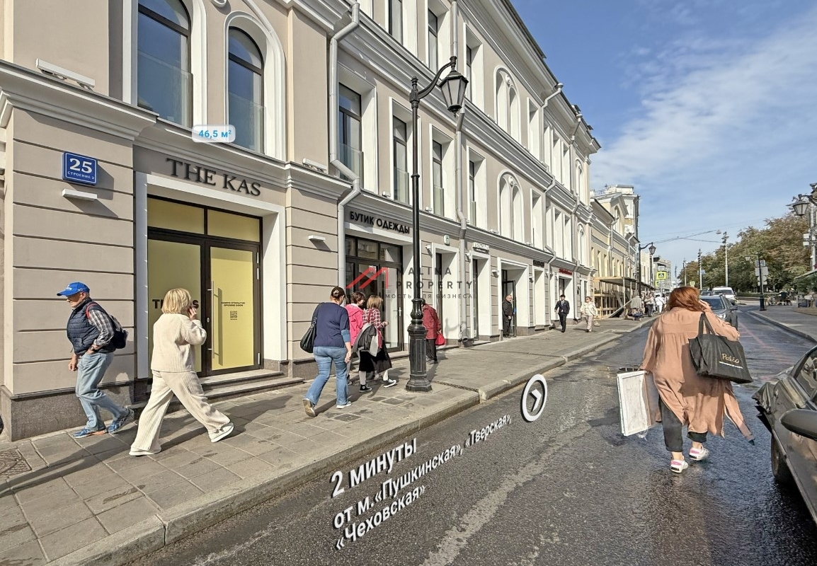 Продажа помещения с арендатором бутик одежды на Большой Бронной 