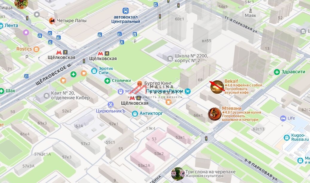 Аренда торгового помещения у метро Щелковская