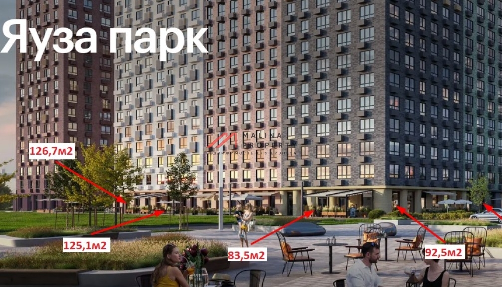 Аренда торгового помещения в ЖК Яуза Парк