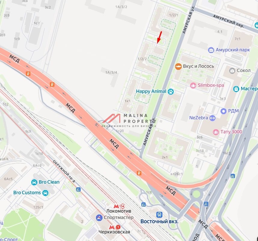 Аренда торгового помещения на Амурской