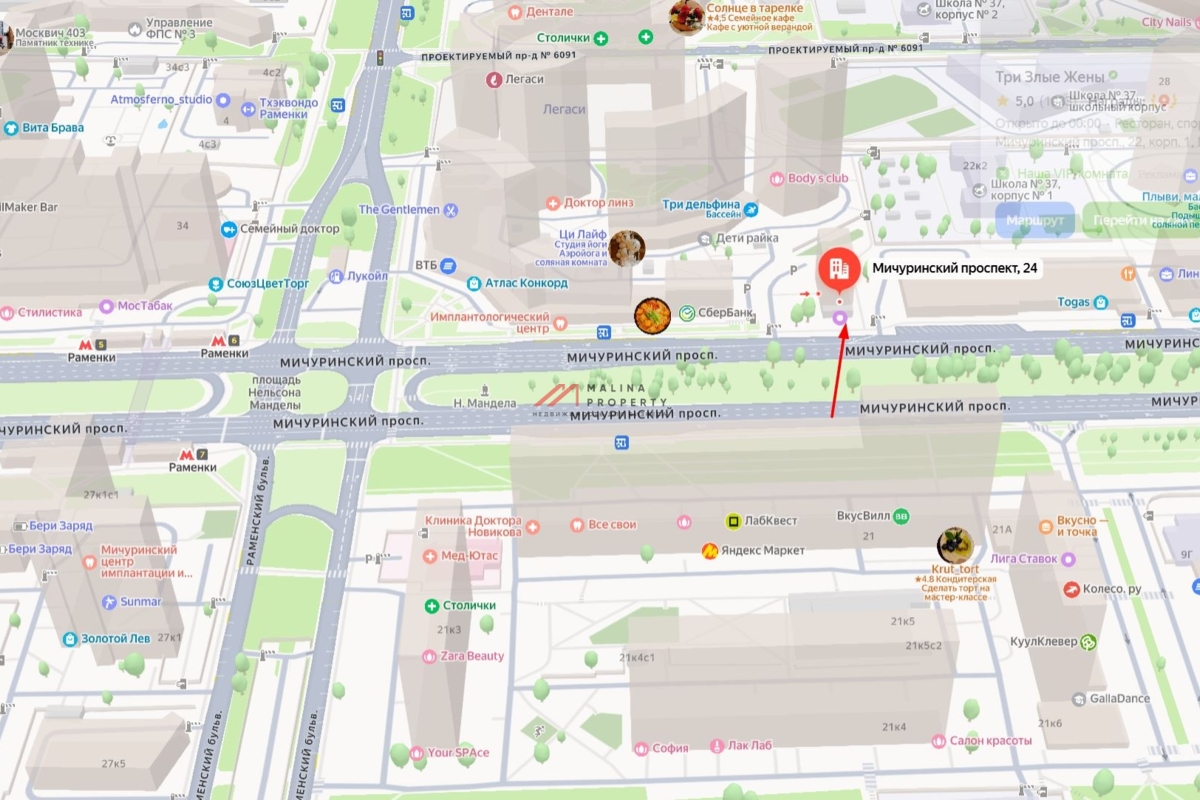 Аренда торгового помещения на Мичуринском проспекте