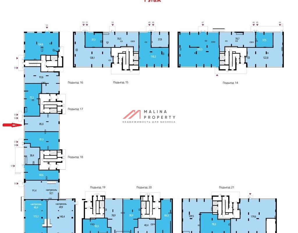 Аренда торгового помещения в ЖК "Заречный" 