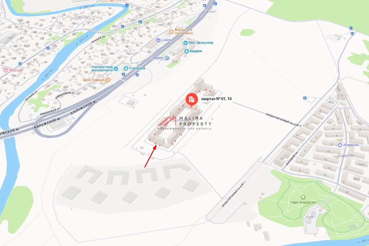 Аренда торгового помещения в ЖК "Заречный" 