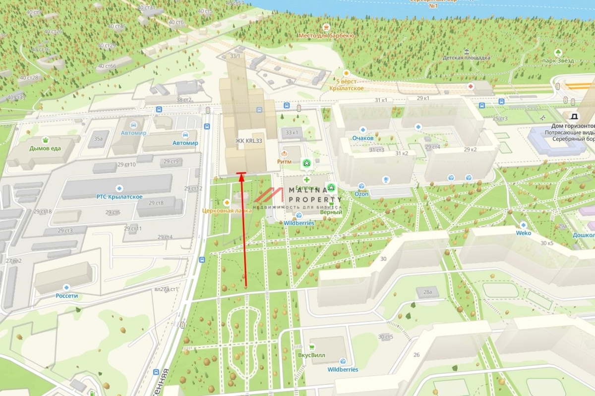 Продажа торгового помещения в клубном квартале "Крылатская 33" 