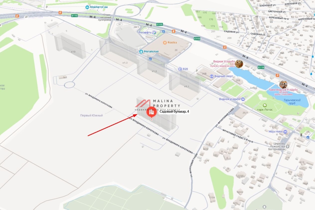 Аренда торгового помещения в ЖК "1-й Южный" 