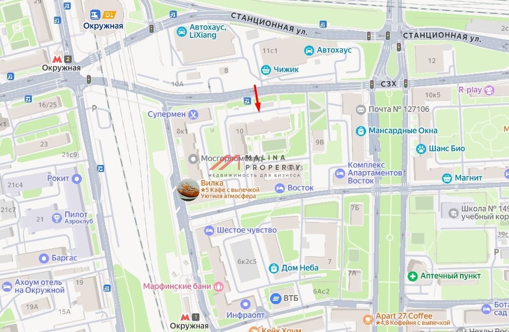 Продажа торгового помещения рядом с метро Окружная