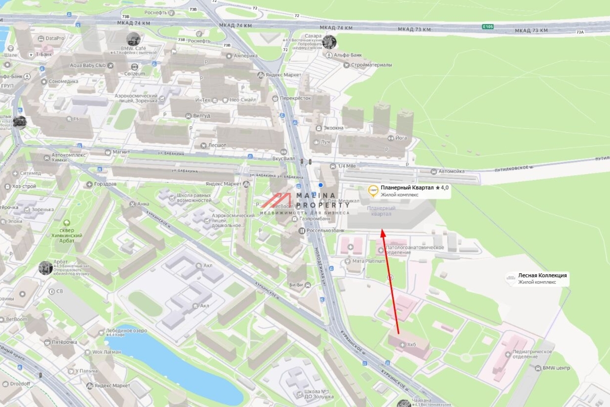 Продажа торгового помещения в ЖК "Планерный Квартал" 