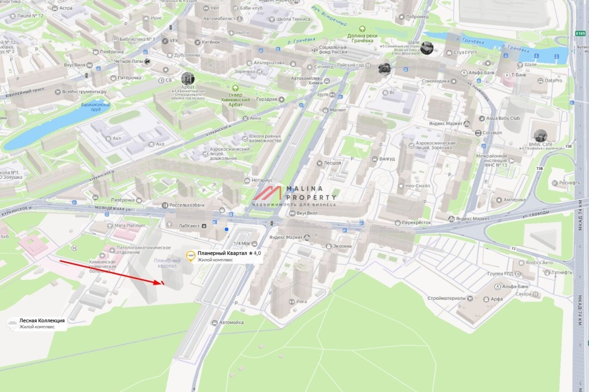 Продажа торгового помещения в ЖК "Планерный Квартал" 