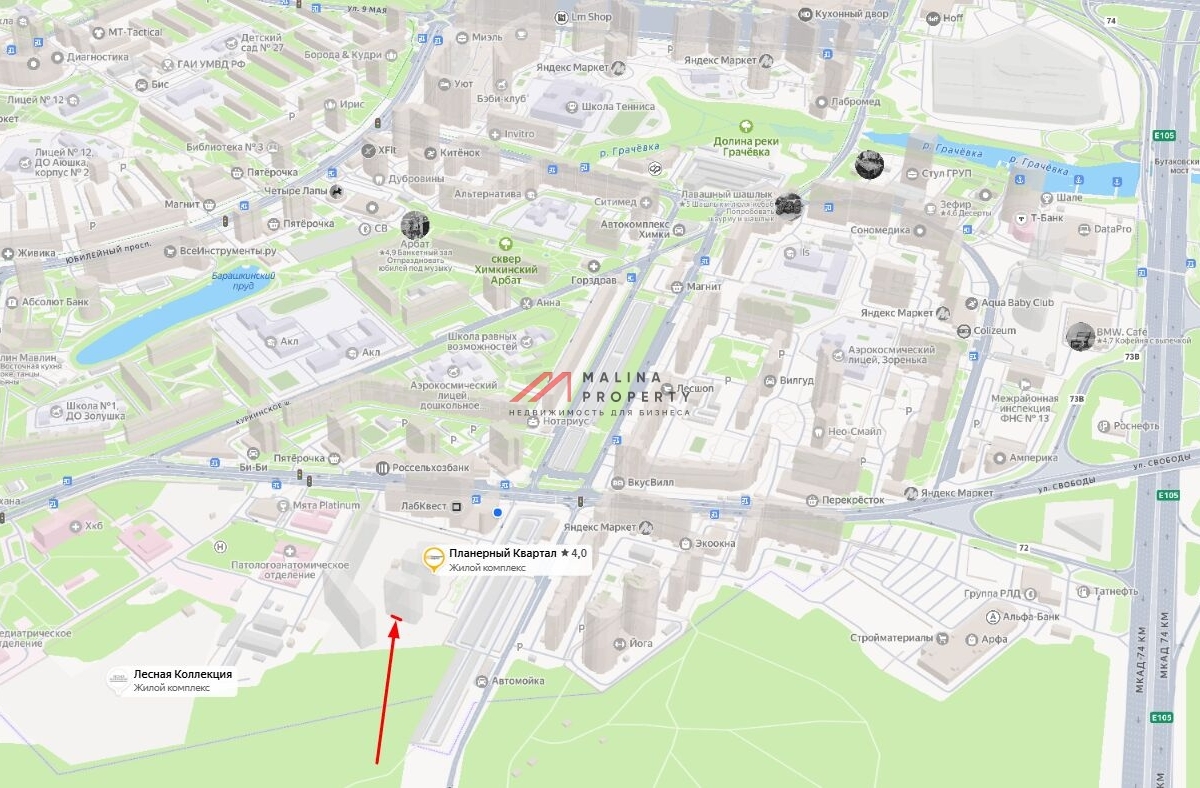 Продажа торгового помещения в ЖК "Планерный Квартал" 