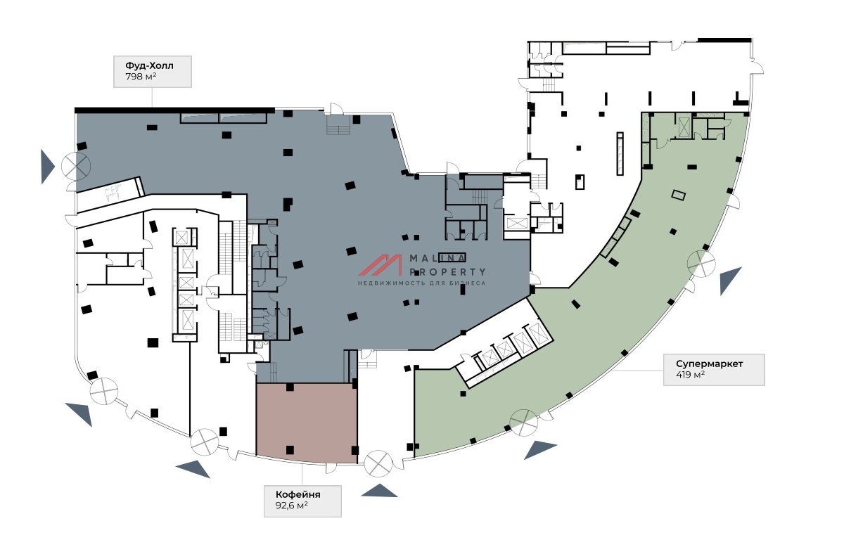 Продажа помещения под супермаркет в Сити Строгино