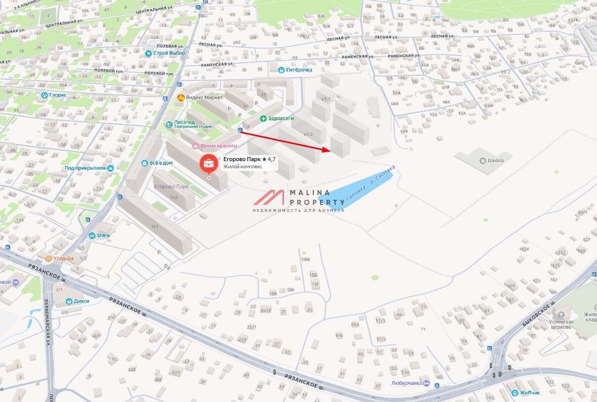 Продажа торгового помещения в ЖК "Егорово Парк" 